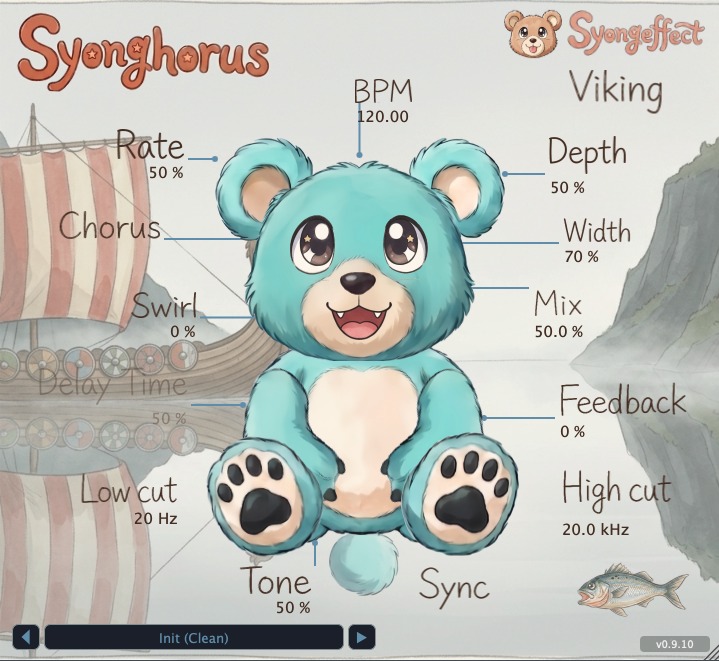 Syonghorus 小熊介面：旋鈕就是綠熊的身體部位