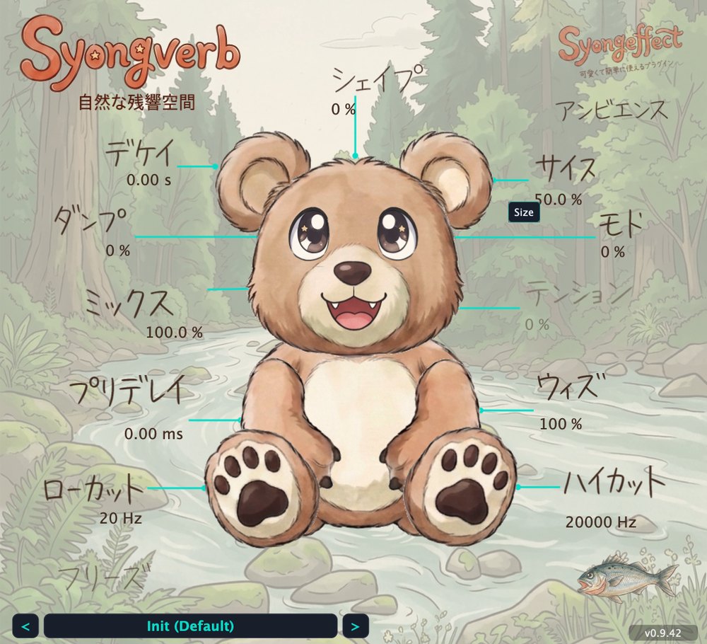 Syongverb 小熊介面：旋鈕就是小熊的身體部位